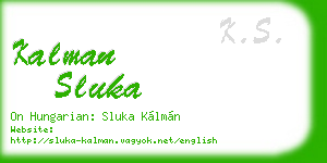 kalman sluka business card